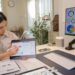 Young Asian female showcasing statistical data and graphs on an iPad, highlighting the available internships for Statistics majors.