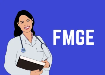 Illustration of a doctor with FMGE - FMGE score validity and permanent registration