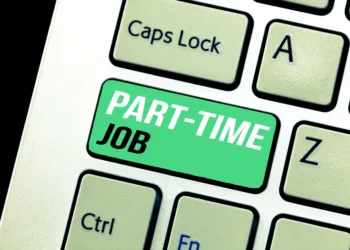 "Part-Time Jobs for 12th Graders: Keyboard with 'Part-time jobs' Key